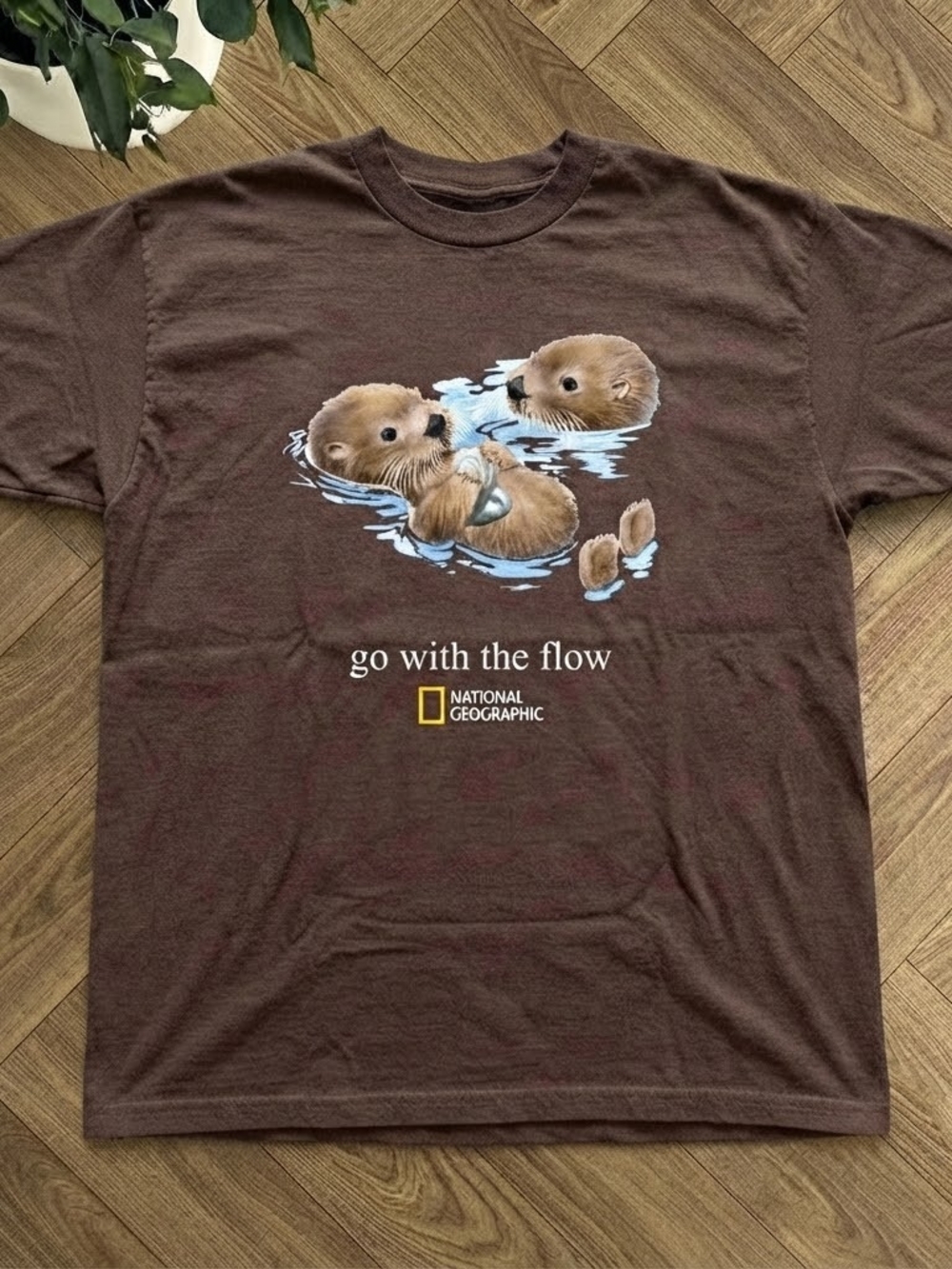 National Geographic 'Go With The Flow' Otter Graphic Tee - Brown
